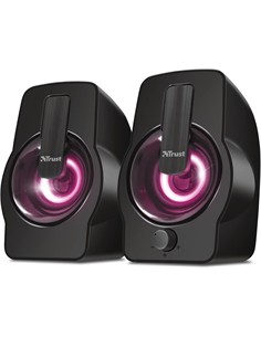 TRUST Altavoces Para PC Con Luz Led RGB GEMI 12W Con Cable Usb Para Carga Y Jack 3.5mm Audio