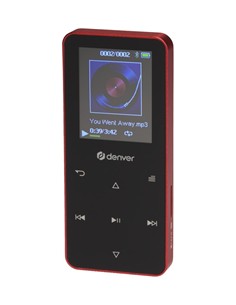 DENVER Reproductor Mp4 4Gb Con Bluetooth REcargable MP-1830R Rojo