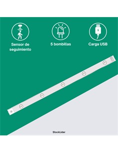 Luces inteligentes con sensor de movimiento 5 bombillas 1