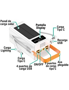 Powerbank con carga solar 4