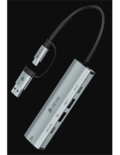 DEVIA Hub TIpo C/Usb A 5 En 1 Con Rj45/TIpo C/2xUsb PRO2