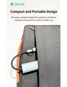 DEVIA Hub TIpo C/Usb A 5 En 1 Con Rj45/TIpo C/2xUsb PRO2