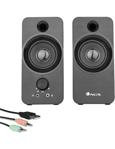 NGS Altavoces Para PC Estereo 2.0 Gaming SB 350 Negro Por Usb 12W