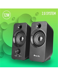 NGS Altavoces Para PC Estereo 2.0 Gaming SB 350 Negro Por Usb 12W