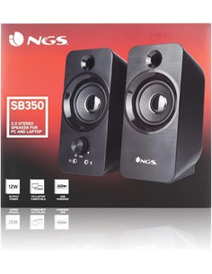 NGS Altavoces Para PC Estereo 2.0 Gaming SB 350 Negro Por Usb 12W