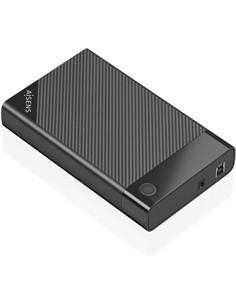 AiSENS Caja Externa Para Disco Duro 3.5" Usb 3.0 UASP Sata Con Adaptador Tipo-C ASE-3529B