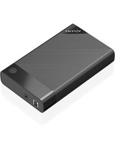 AiSENS Caja Externa Para Disco Duro 3.5" Usb 3.0 UASP Sata Con Adaptador Tipo-C ASE-3529B