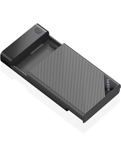 AiSENS Caja Externa Para Disco Duro 3.5" Usb 3.0 UASP Sata Con Adaptador Tipo-C ASE-3529B