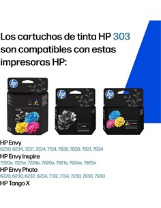 HP Tinta 303 Tricolor T6N01AE LS1