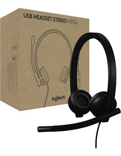 LOGITECH Micro Auricular H570e Negro Estereo Con Cable Tipo C