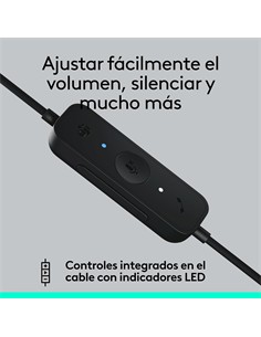 LOGITECH Micro Auricular H570e Negro Estereo Con Cable Tipo C