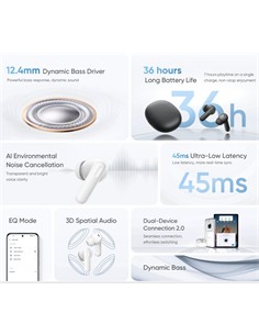 REALME Auriculares Bluetooth Techlife Buds Negro