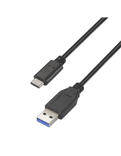 Aisens Cable USB 3.1 Gen2 10Gbps 3A, Tipo USB-C/M-A Macho, Negro, 1.5 Metro A107-0450