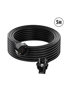 TM Cable Extensor de Corriente Schuko 5Mtrs Negro TMUAD605BK