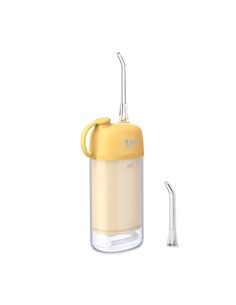 TM ELECTRON Irrigador Bucal Portatil Recargable 3 Modos,2 Boquillas Blanco Amarillo TMBH035YLL