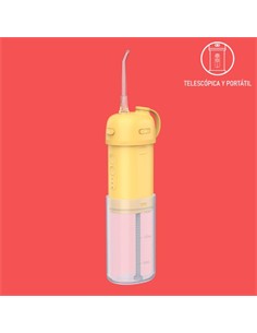 TM ELECTRON Irrigador Bucal Portatil Recargable 3 Modos,2 Boquillas Blanco Amarillo TMBH035YLL