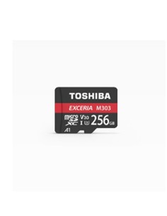 TOSHIBA Tarjeta Memoria Micro SD+Adaptador SD 256Gb M303 4K 100Mb/s