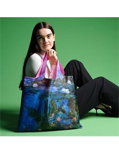 LOQI MO.WP Bolsa Plegable Recicable Water Lilies Claude Monet 50x42Cms/ Hasta 20Kgs