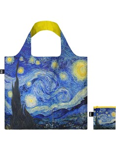 LOQI VG.SN.Y Bolsa Plegable Vincent Van Gogh Noche Estrellada Amarillo 50x42Cms/ Hasta 20Kg de Carga