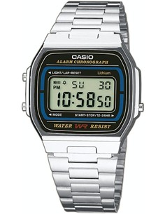 CASIO COLECCION A164WA-1VES Reloj Digital Acero Inoxidable, Fecha, Alarma, Resistente al Agua