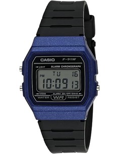 CASIO Reloj Pulsera DIgital F-91WM-2ADF Azul/Negro