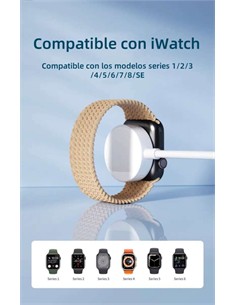 PACIFICO Cable Carga Para SMartwatch Apple SE 8/7/6/5/4/3/2/1 Ultra NP-i1500