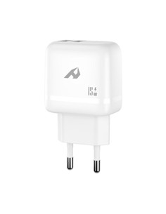 HOME Cargador Red 2x Usb A +Cable Datos Tipo C Blanco 3A YTC-09C