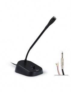 FONESTAR Microfono Dinamico de Sobremesa FDM-629-P Conector 6.5mm Mono 100-18000Hz