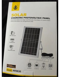 ONE PLUS Panel Fotovoltaico Solar Para Carga 10W 4X Usb Con Cable 4.8Mtrs NR9630
