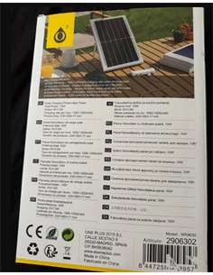 ONE PLUS Panel Fotovoltaico Solar Para Carga 10W 4X Usb Con Cable 4.8Mtrs NR9630