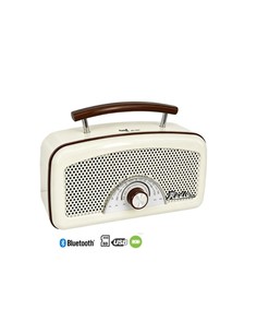 SAMI Radio Portatil Multibanda RS-11872 Vintage Beig Asa de Madera Con BT,Usb,Micro Sd,Recargable