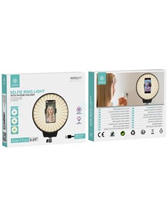 IKREA Aro De Luz Led 6.69"/17cms Con 3 TIpos De Luz WR9217 Amarilla/Calida/Blanca
