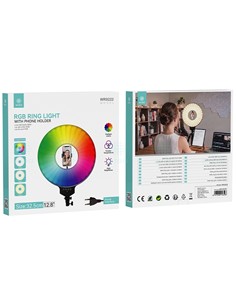IKREA Aro De Luz Led 12.8"/32.5cms Con 3 TIpos De LuzAmarilla/Calida/Blanca+RGB WR9222