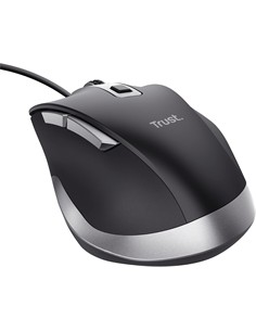 TRUST Raton Con Cable CONFORTABLE FYDA Negro 24728