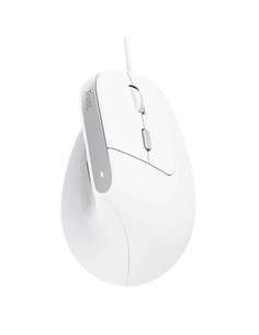 TRUST Raton Ergonomico BAYO II Con Cable Blanco Angulo Vertical 25397