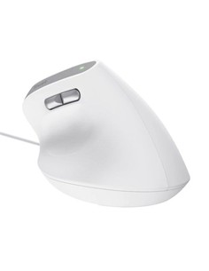 TRUST Raton Ergonomico BAYO II Con Cable Blanco Angulo Vertical 25397