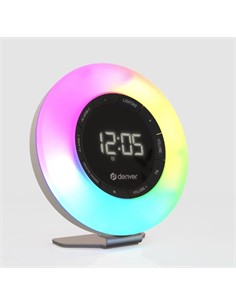 DENVER Radio Reloj Despertador CRL-342 Con Sonidos Relajantes Naturaleza  Y Luz,Doble Alarma