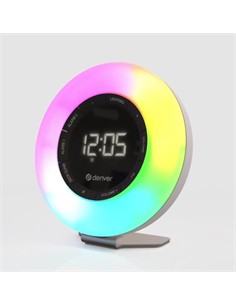 DENVER Radio Reloj Despertador CRL-342 Con Sonidos Relajantes Naturaleza  Y Luz,Doble Alarma