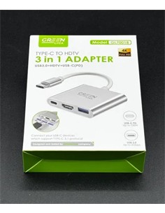 GREEN LYCA Adaptador Tipo C a HDMI/Usb A/TIpo C GL70018