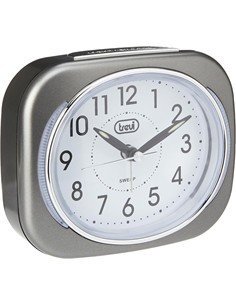TREVI Reloj Despertador Analogico SL 3040 Silencioso Con Luz Gris