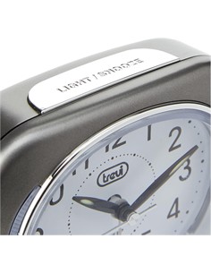 TREVI Reloj Despertador Analogico SL 3040 Silencioso Con Luz Gris