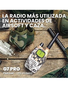 MIDLAND Walkie Talkie INDIVIDUAL G7 Pro PMR446  DIseño Camuflaje