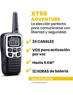 MIDLAND Walkie Talkie XT-50 PMR446 24 Canalaes/8Km