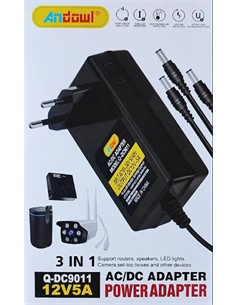 ANDOWL Alimentador Corriente 12V 5A Multipuerto Q-DC9011