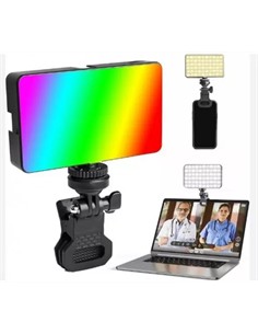 SANDA Luz Foco Ambiental Portatil Led SD-5660 RGB 8W Recargable Con Pinza