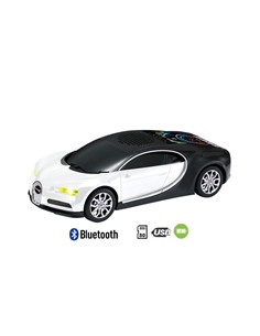 SAMI Altavoz Inalambrico Vintage Coche BUGATTI 15W RS-9126 Blanco Radio FM,Usb,Micro Sd