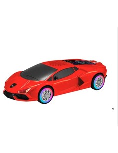 SAMI Altavoz Inalambrico Vintage Coche LAMBORGHINI 15W RS-9127 Rojo Radio FM,Usb,Micro Sd