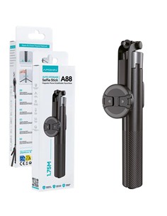 APOKIN Palo Selfie Magnetico con Tripode 1.75Mtrs A88 Bluetooth Con Mando