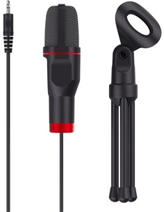TRUST Microfono Para PC Gaming X Por Usb Jack 3.5mm Con Tripode Cable 1.8Mtrs Negro GTX 212