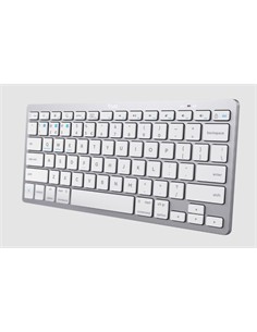 TRUST Teclado Compacto Bluetooth Ultrafino Plata Para PC Tableta Smartphone 24654